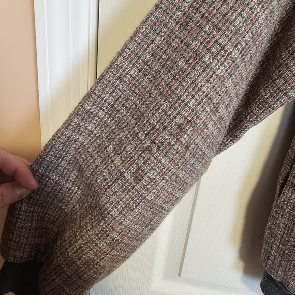 Vintage Wool Plaid Double Breasted Bomber Tweed Blazor Jacket - Picture 9 of 9